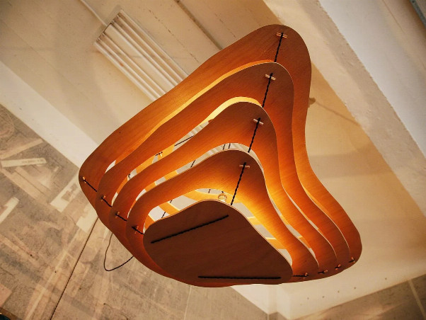WoodCut CHANDELIER by Jacques Jarrige "Meanders"