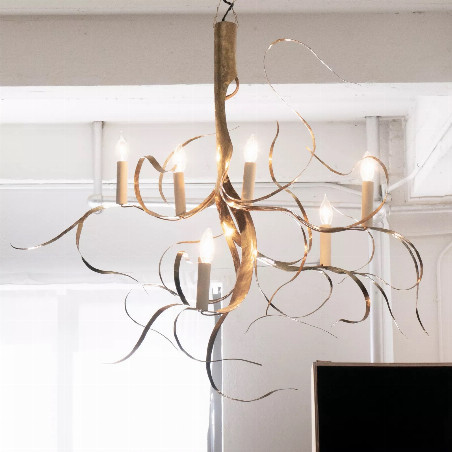 "Fiori" Chandelier in Brass