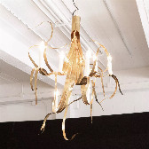 "Fiori" Chandelier in Brass
