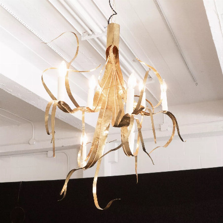 "Fiori" Chandelier in Brass