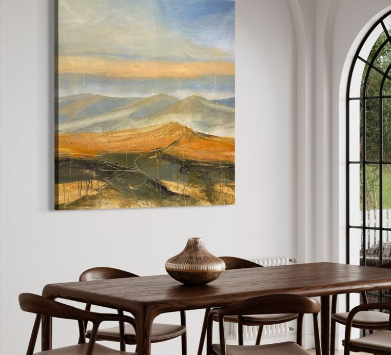 Contemporary painting selected for a dining interior